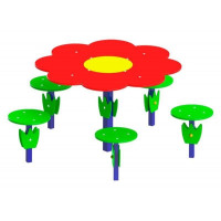 Комплект стол со стульями Цветочная поляна